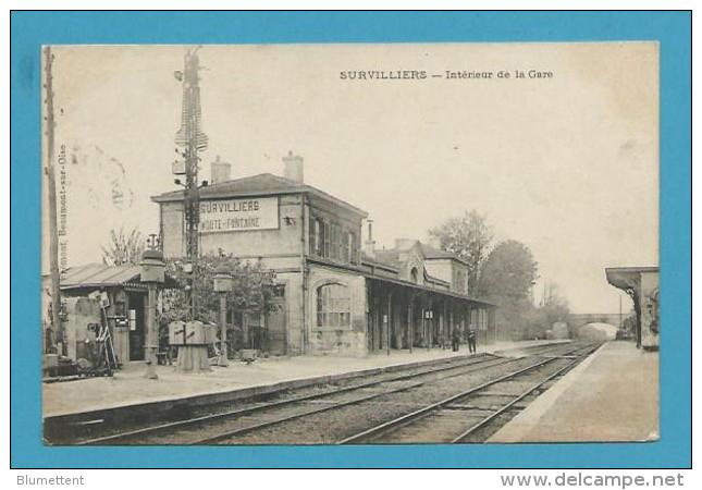 CPA - Chemin De Fer La Gare SURVILLIERS - MORTE-FONTAINE 95 - Survilliers