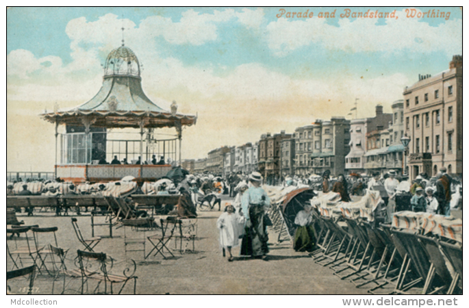 GB WORTHING / Parade And Banstand / COLORED CARD - Worthing