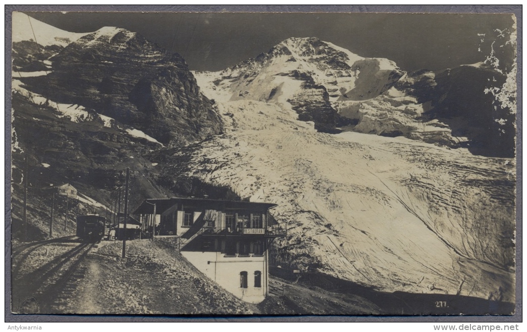 Jungfraubahn Station Eigergletscher Mit Eiger Und Mönch   1925y.     C517 - Autres & Non Classés