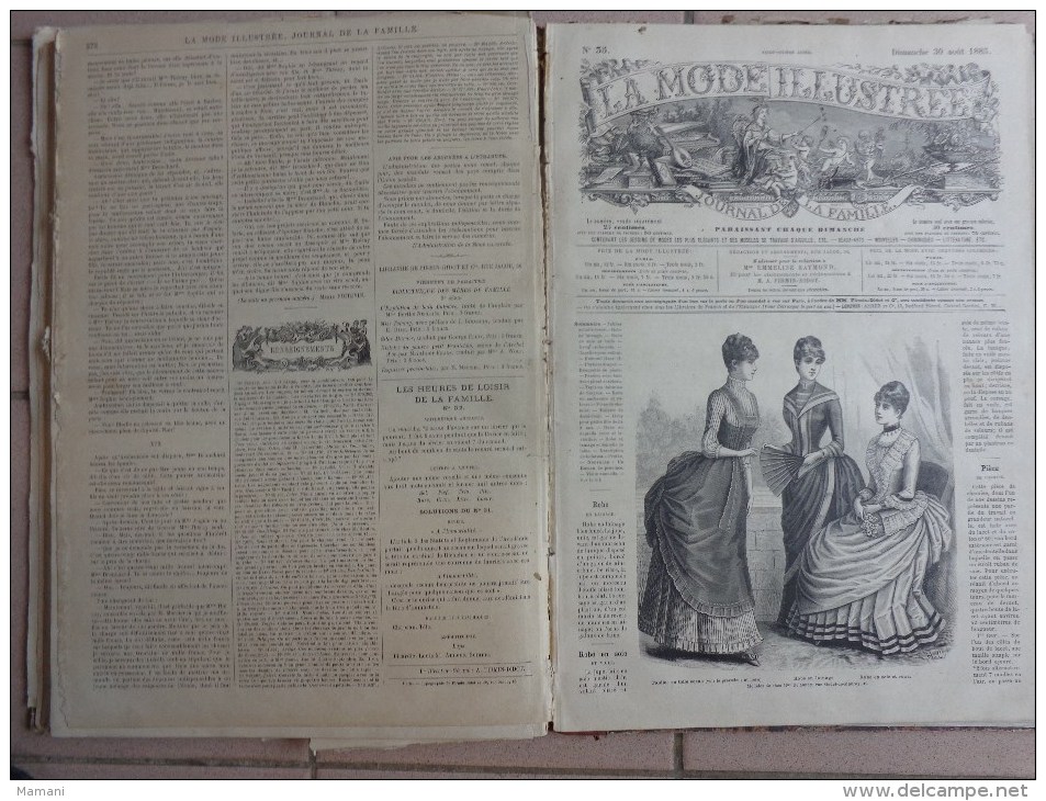 livre annee 1885  la mode illustree 26eme annee de publication