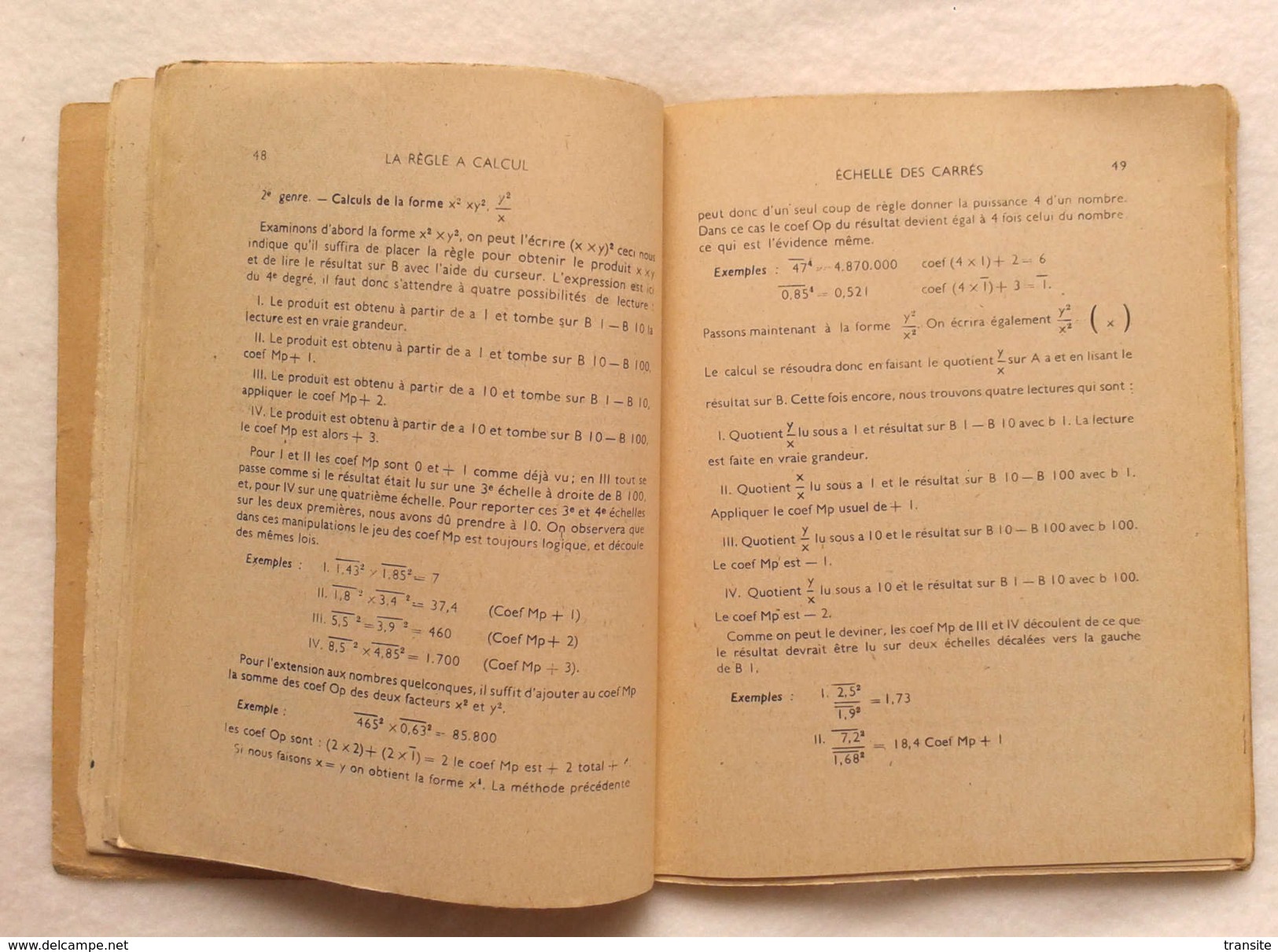 La règle à calculer par Raymond Dudin 1947