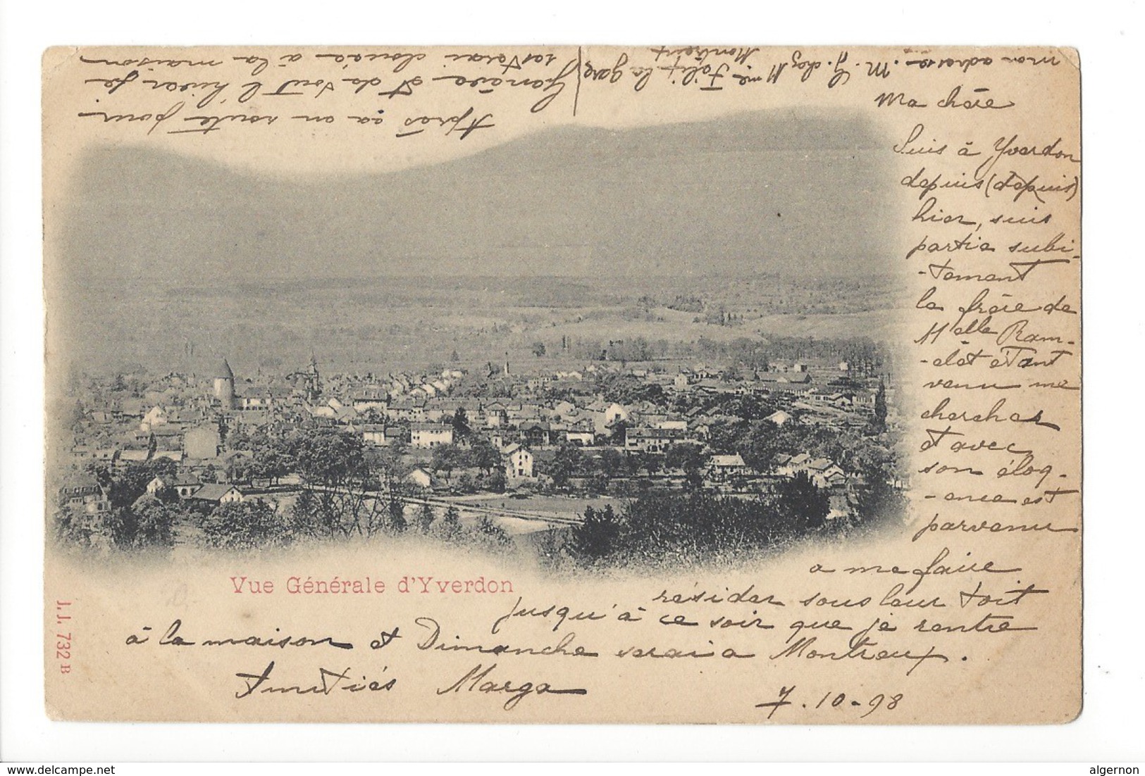 14744 - Yverdon Vue Générale En 1899 - Yverdon-les-Bains 