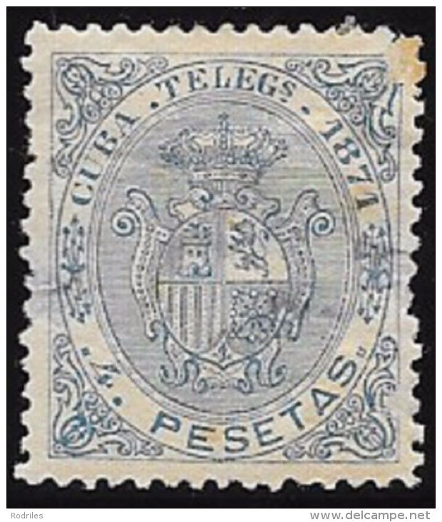 EX COLONIA ESPAÑOLA TELÉGRAFO EDIFIL Nº  19* - Kuba (1874-1898)