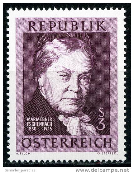 Österreich - Michel 1203 - ** Postfrisch - Maria Von Ebner-Eschenbach - Ungebraucht