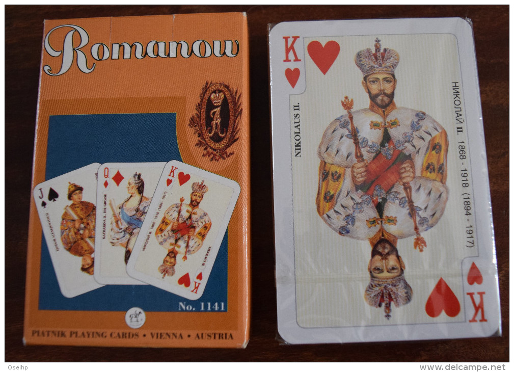 Jeu De 54 Cartes à Jouer + Joker ROMANOV N°1141 Kempinski Avec étui  Neuf Sous Blister - Russie Tsar Russe - Carte Da Gioco