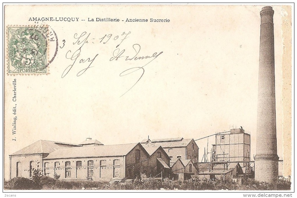 Dépt 08 - AMAGNE-LUCQUY - La Distillerie - Ancienne Sucrerie - (voir état) - Autres & Non Classés