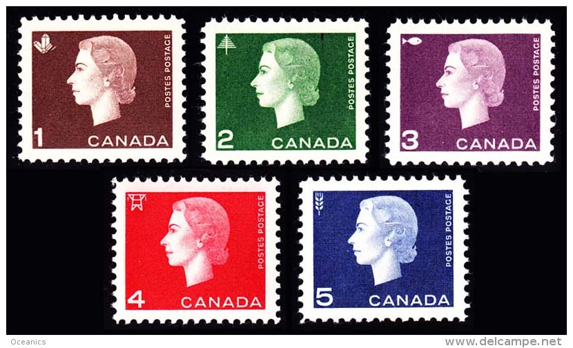 Canada (Scott No. 401p-05p - Queen Elizabeth II)+ [**] Bande De / Phosphore / Tagged - Neufs