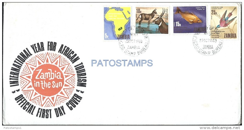 50599 AFRICA ZAMBIA COVER SOBRE INTERNATIONAL YEAR FOR AFRICAN TOURISM YEAR 1969 NO POSTAL POSTCARD - Sonstige - Afrika