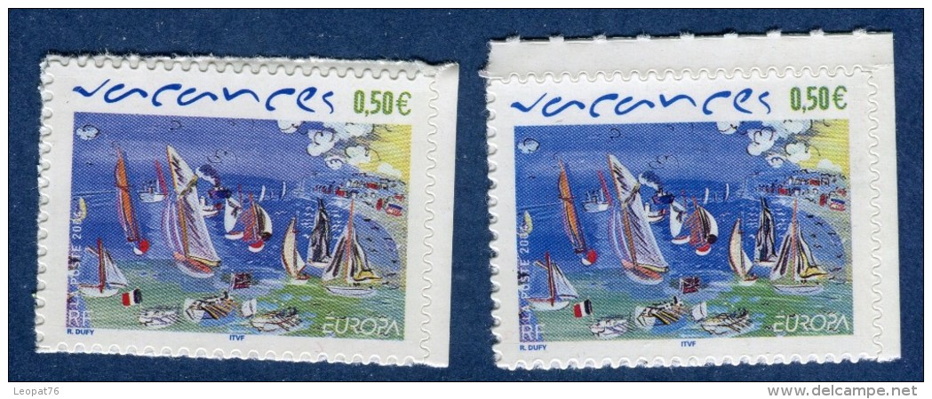 France - Variété N° Yvert  Adhésif 42  " Vacances"  Neuf  **  2 Scans Recto Et Verso  Réf. 1238 - Nuovi