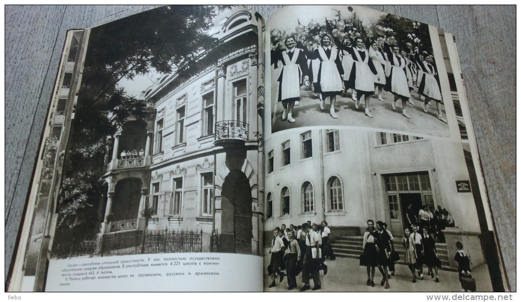 Tbilissi Géorgie 1958 Photos Livre En Cyrillique Union Soviétique - Slawische Sprachen