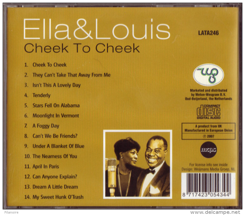 Ella FITZGERALD & Louis ARMSTRONG “Cheek To Cheek” (2007) Neuf - Sonstige & Ohne Zuordnung