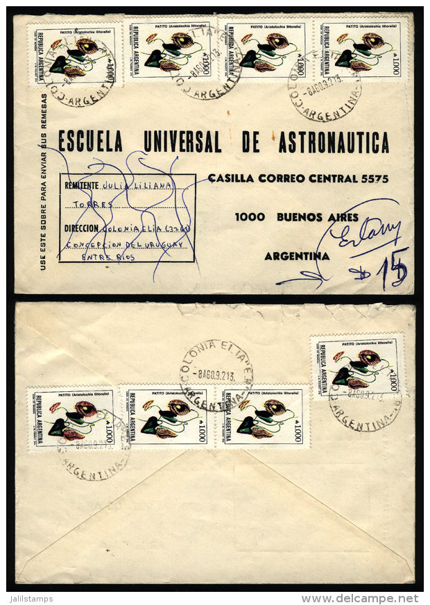 Cover Sent From COLONIA ELIA (Entre Rios) To Buenos Aires On 8/AU/1992 With INFLA Postage Of A8,000, VF Quality - Lettres & Documents