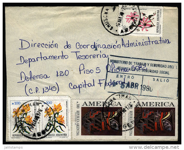Cover Mailed To Buenos Aires On 16/MAR/1990 With Postmark Of "CHUSCHA" (Tucumán), And INFLA Postage Of A820,... - Brieven En Documenten