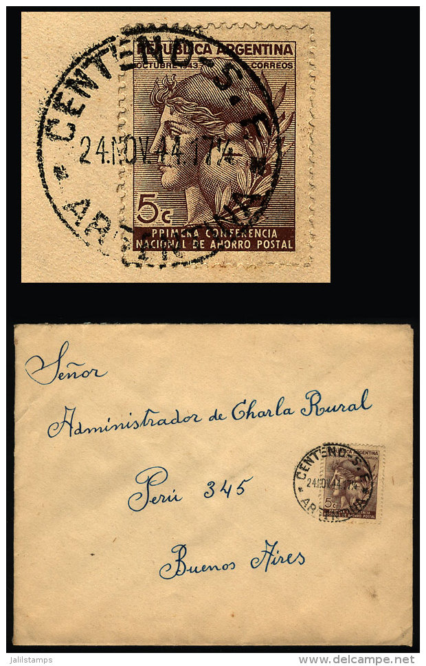 Cover Sent From CENTENO (Santa Fe) To Buenos Aires On 24/NO/1944, VF Quality - Brieven En Documenten