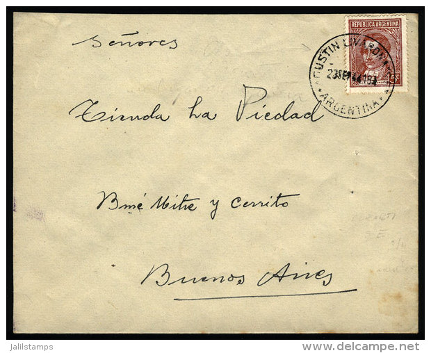 Cover Sent From "AGUSTIN LIVARONA" (Santiago Del Estero) To Buenos Aires On 23/SE/1944, VF Quality - Brieven En Documenten