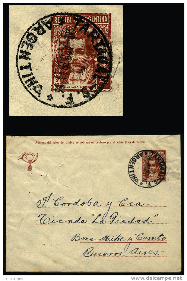 Stationery Envelope Mailed On 20/AP/1944 With Postmark Of "TARTAGAL" (Santa Fe) To Buenos Aires, VF Quality - Brieven En Documenten