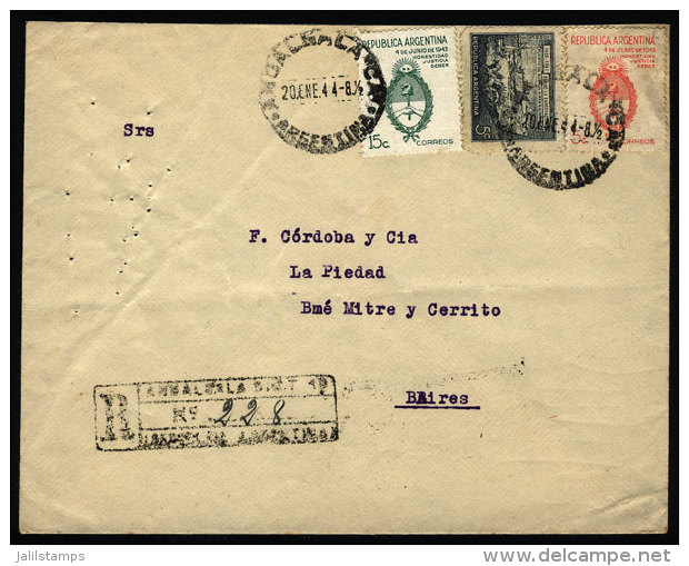 Cover Sent From "ANDALAGALA" (Catamarca) To Buenos Aires On 4/JA/1944, VF Quality - Brieven En Documenten