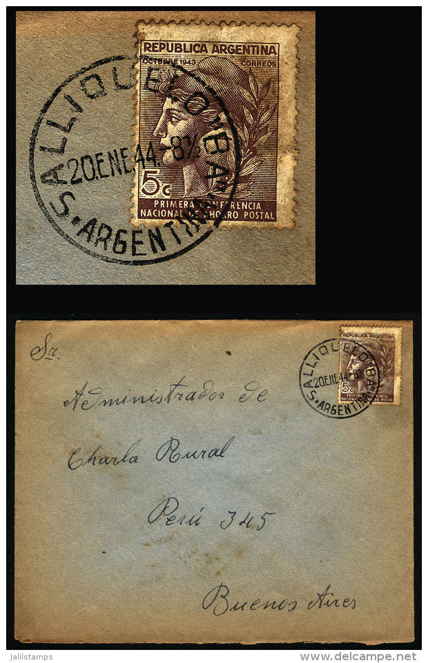 Cover With Postmark Of SALLIQUELÓ (Buenos Aires) Mailed On 20/JA/1944, VF Quality - Briefe U. Dokumente