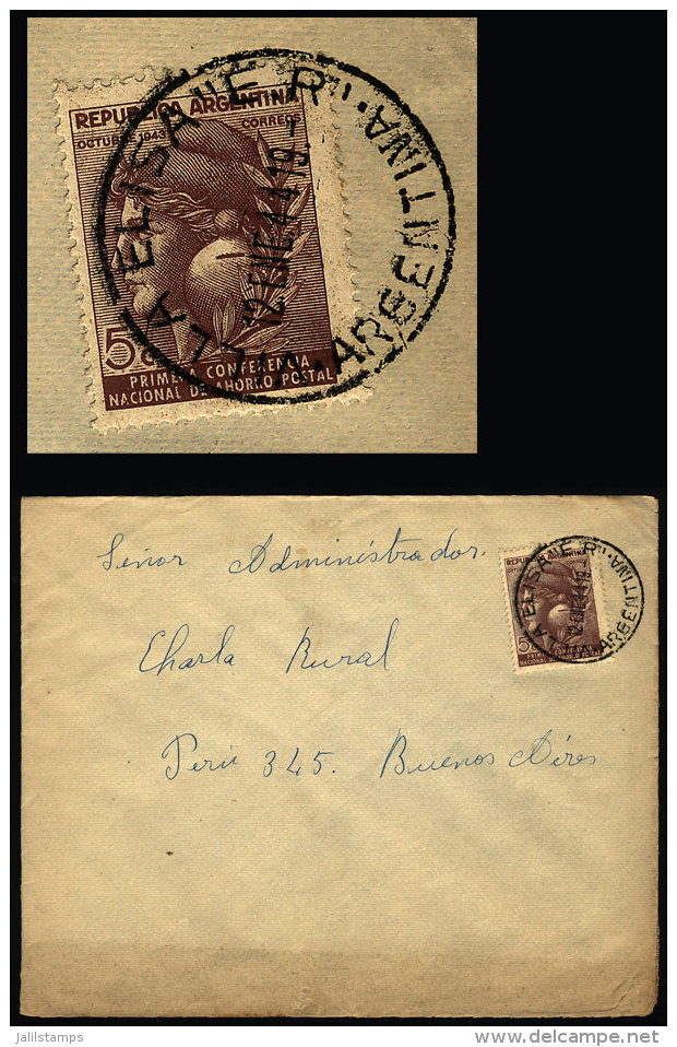 Cover Sent From VILLA ELISA (Entre Rios) To Buenos Aires On 12/JA/1944, VF Quality. - Brieven En Documenten