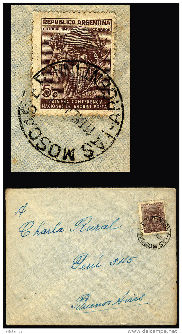 Cover Sent From LAS MOSCAS (Entre Rios) To Buenos Aires On 11/JA/1944, VF Quality - Briefe U. Dokumente