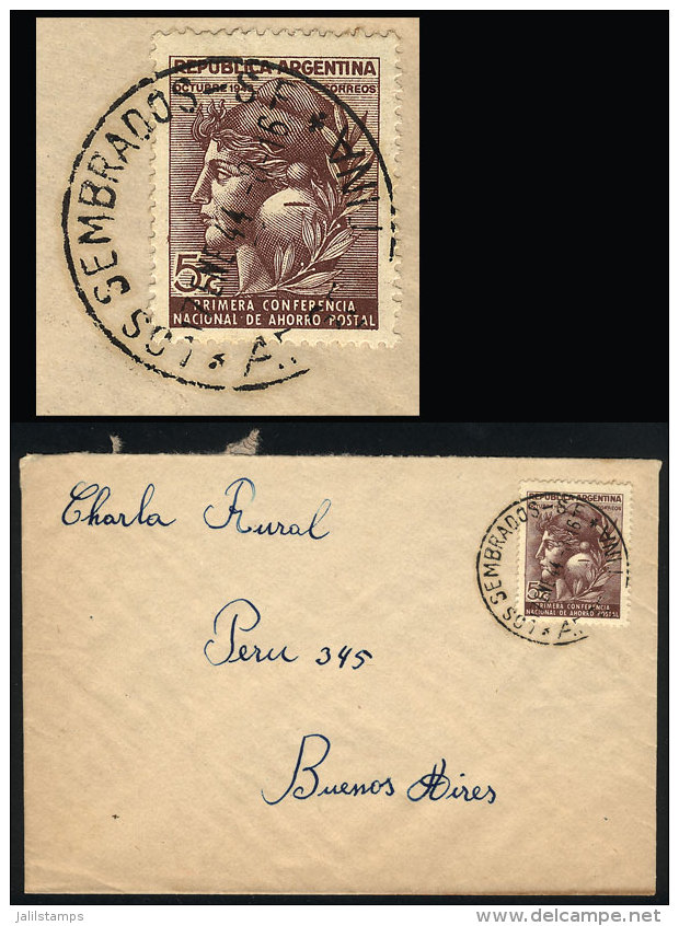 Cover Sent From LOS SEMBRADOS (Santa Fe) To Buenos Aires On 7/JA/1944, VF Quality - Brieven En Documenten