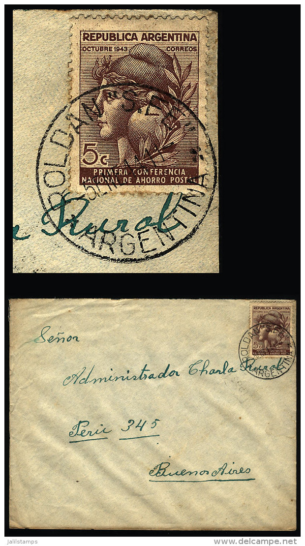 Cover Sent From ROLDAN (Santa Fe) To Buenos Aires On 5/JA/1944, VF Quality - Brieven En Documenten