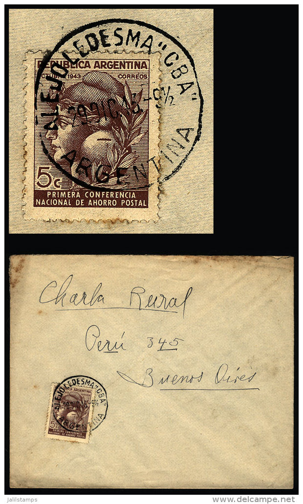 Cover Sent From ALEJO LEDESMA (Córdoba) To Buenos Aires On 29/DE/1943, VF Quality - Briefe U. Dokumente