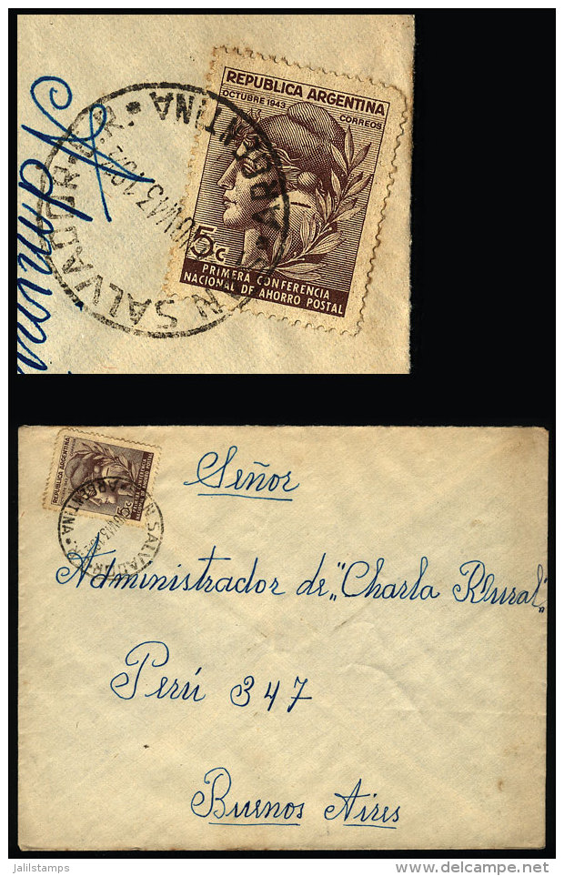 Cover Sent From SAN SALVADOR (Entre Rios) To Buenos Aires On 4/NO/1943, VF Quality - Brieven En Documenten