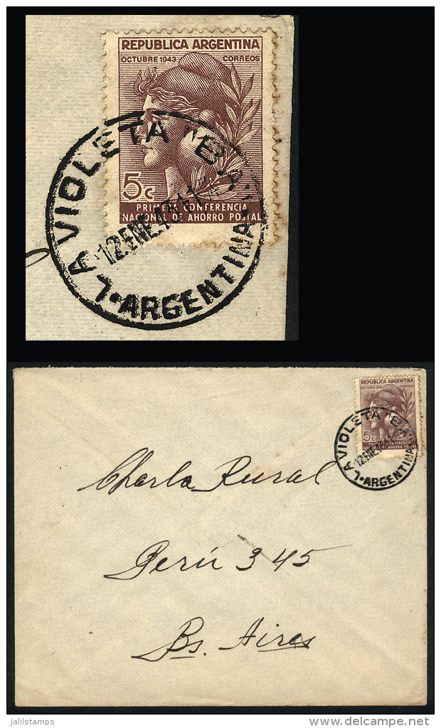 Cover Sent From VIOLETA (Buenos Aires) To Buenos Aires City On 12/JA/1943, VF Quality - Brieven En Documenten