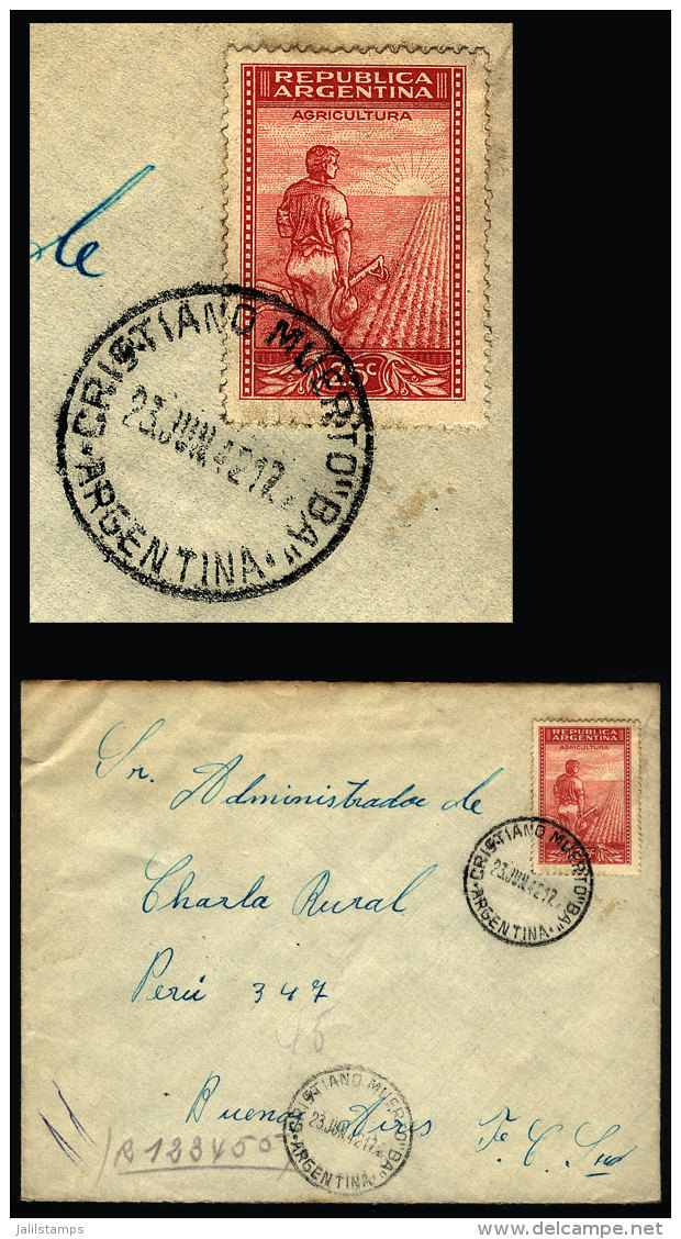 Cover Sent From CRISTIANO MUERTO (Buenos Aires) To Buenos Aires City On 23/JUN/1942, VF Quality - Brieven En Documenten