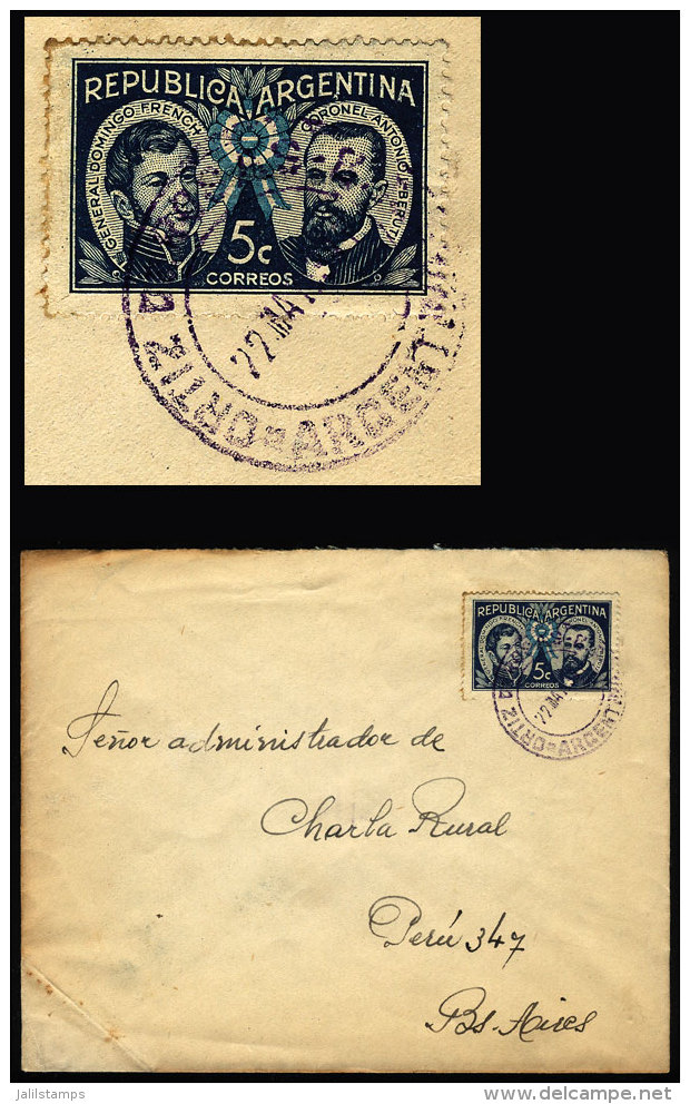 Cover With Blue Postmark Of "ORTIZ DE ROSAS" (Buenos Aires) Posted On 22/MAY/1941, VF Quality - Brieven En Documenten