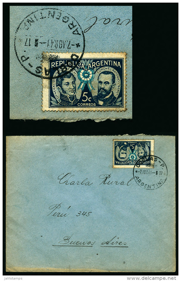 Cover Sent From DOBLAS (La Pampa) To Buenos Aires On 7/AP/1941, VF Quality - Brieven En Documenten