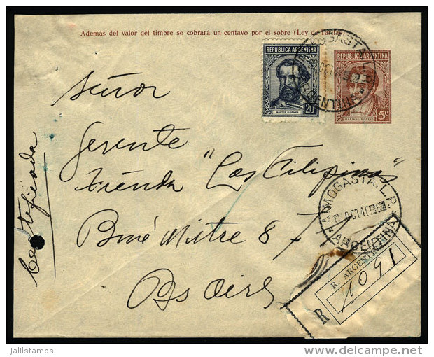 Registered Cover Sent From "AIMOGASTA" (La Rioja) To Buenos Aires On 7/OC/1940 - Brieven En Documenten