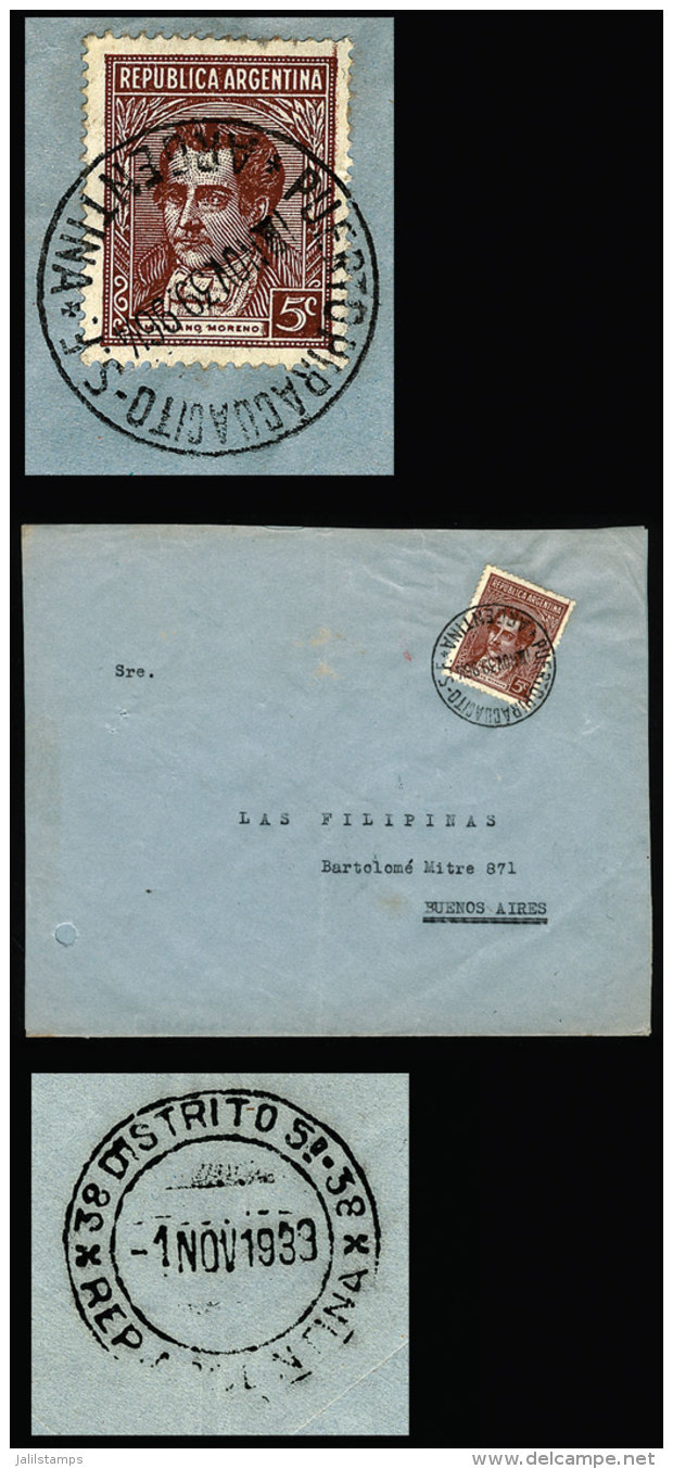 Cover Mailed In NO/1939 With Postmark Of "PUERTO PIRACUACITO" (Santa Fe) To Buenos Aires, VF Quality - Brieven En Documenten