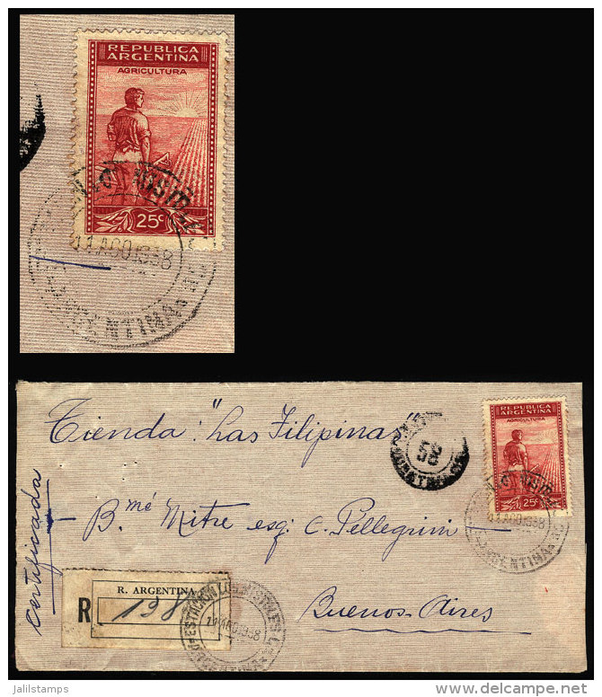 Registered Cover Sent From "LOS MISTOLES" (Córdoba) To Buenos Aires On 11/AU/1938, VF Quality - Brieven En Documenten