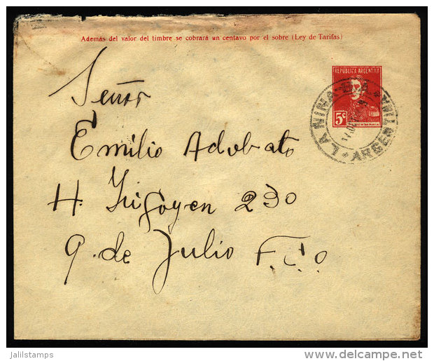 Stationery Envelope Sent From "LA NINA" (Buenos Aires) To 9 De Julio In OC/1929 - Brieven En Documenten
