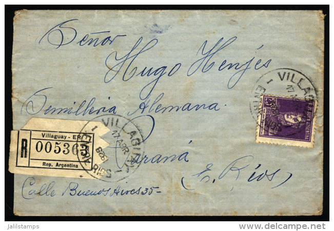 Cover Mailed To Paraná On 17/AP/1929 With Postmark Of "VILLAGUAY" (Entre Rios), VF Quality - Brieven En Documenten