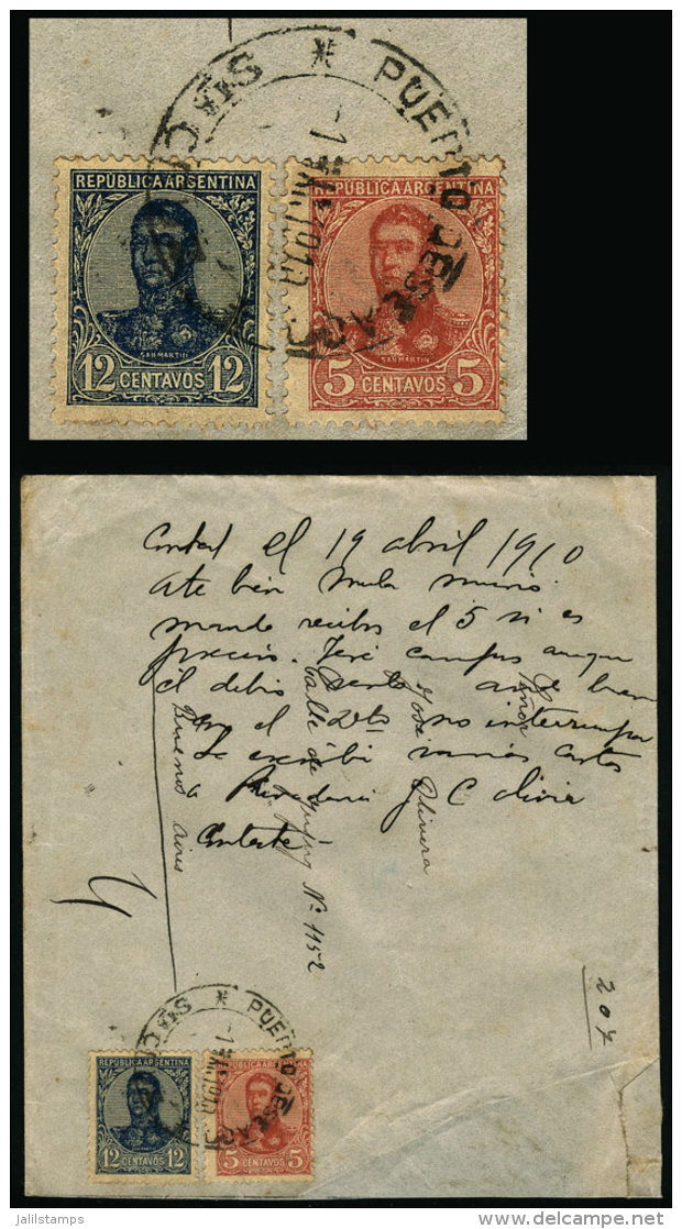 Cover Sent From "PUERTO DESEADO" (Santa Cruz) To Buenos Aires On 1/MAR/1910, VF Quality - Brieven En Documenten