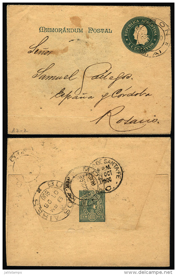 Lettercard Illustrated Inside Commemorating The Visit Of The President Of Brazil, Sent From MORON To Rosario On... - Briefe U. Dokumente