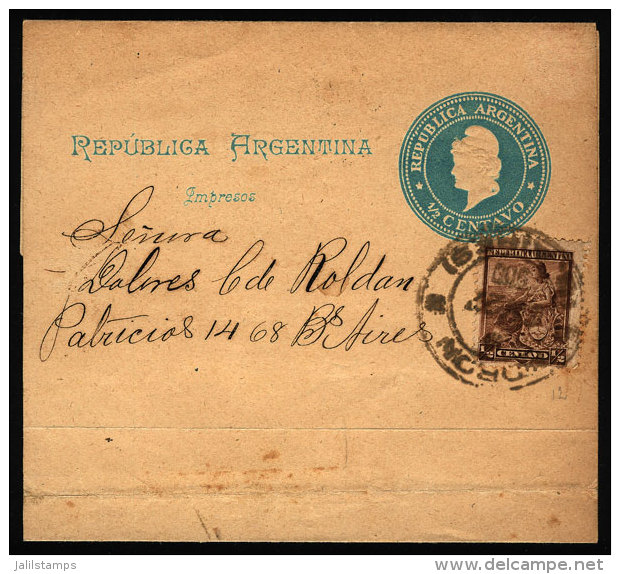 Wrapper Mailed In 1900 With Postmark Of "MORON", VF Quality - Lettres & Documents