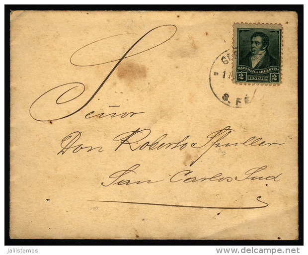 Unsealed Cover Posted In AP/1894 From Gessler (Santa Fe) To San Carlos Sud With Postage For Printed Matter Of 2c.,... - Brieven En Documenten