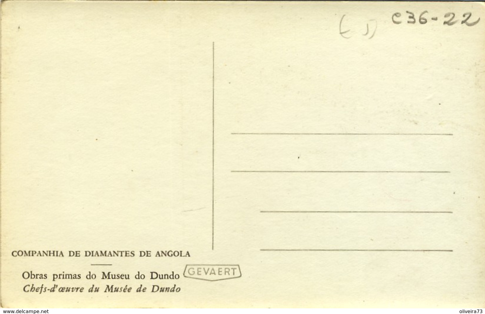 ANGOLA, DUNDO, Companhia De Diamantes De Angola, Obras Primas Do Museu, 2 Scans - Angola