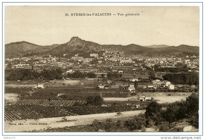 83 : HYERES LES PALMIERS - VUE GENERALE - Hyeres