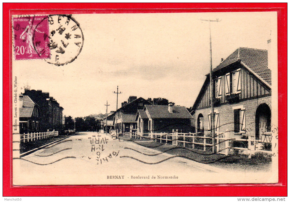 27-CPA BERNAY - BOULEVARD DE NORMANDIE - Bernay