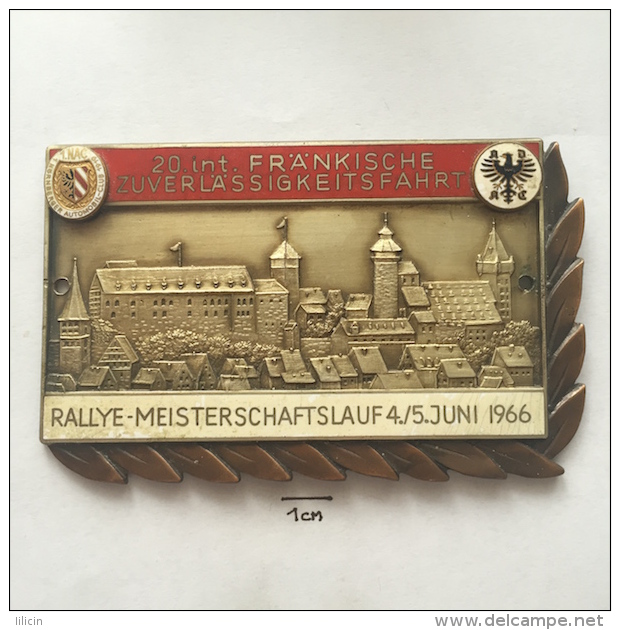 Medal / Plaque (Plakette) PL000016 - Rally (Rallye) Germany (Deutschland) Meisterschaftlauf ADAC 1966-06-04 - Automobilismo - F1