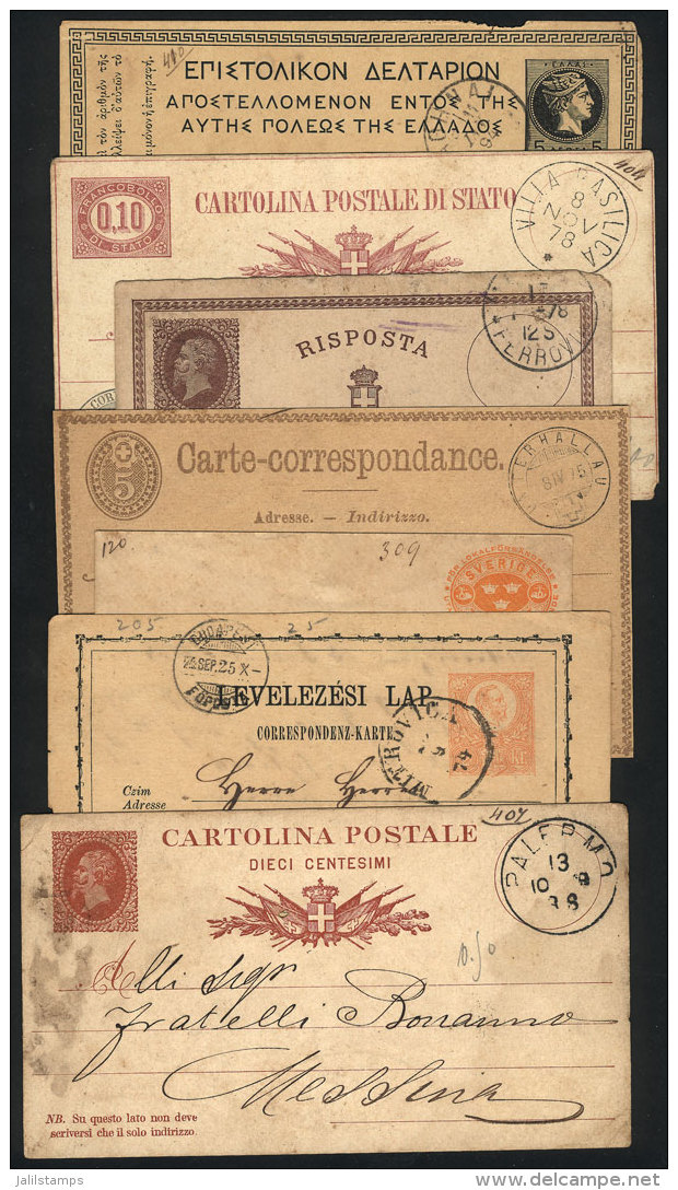 7 Old Postal Stationeries Of European Countries, Most With Minor Defects, Low Start! - Europe (Other)