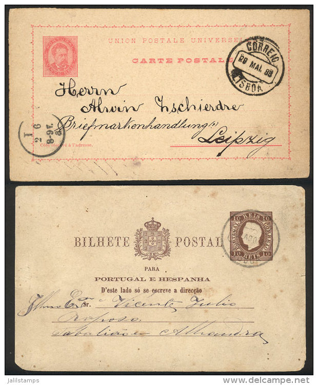 2 Postal Cards Used In 1886 And 1888, The Latter Sent To A German Stamp Dealer, VF Quality! - Other & Unclassified