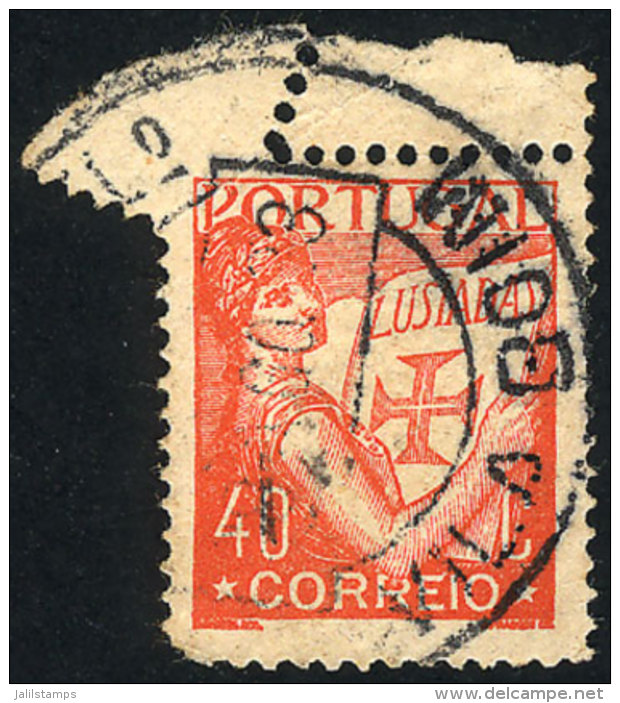 40Rs. Stamp With Interesting Perforation VARIETY, Very Fine! - Other & Unclassified