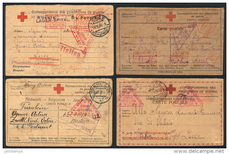 PRISONERS OF WAR MAIL: 20 Cards Sent By Italian Prisoners Of War In Camps In Austria, Russia Etc. To Their Families... - Ohne Zuordnung