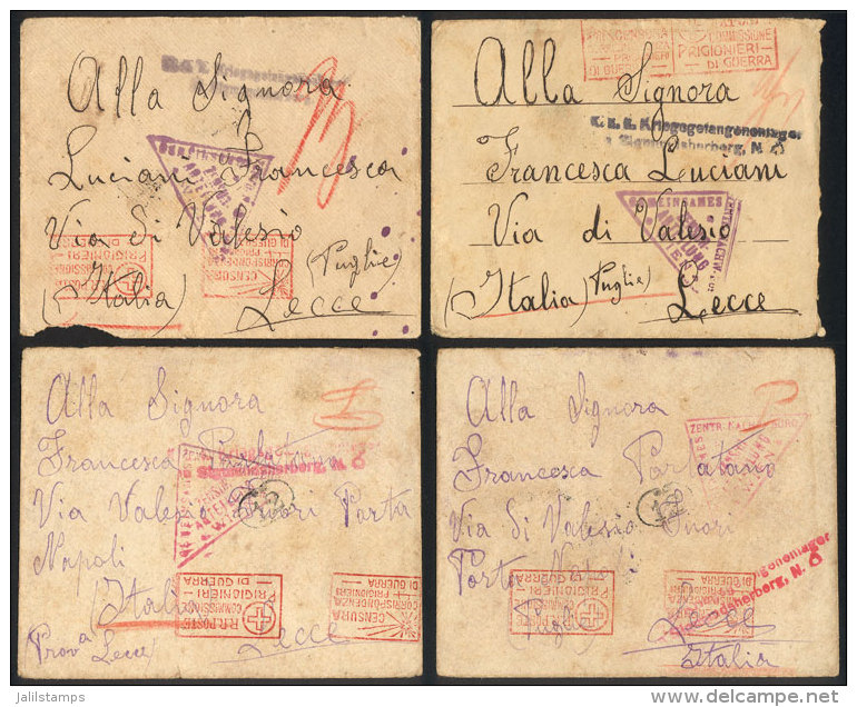 PRISONERS OF WAR MAIL: 11 Covers (1 Or 2 With Their Original Letters) Sent By Italian Prisoners Of War In Austria... - Ohne Zuordnung